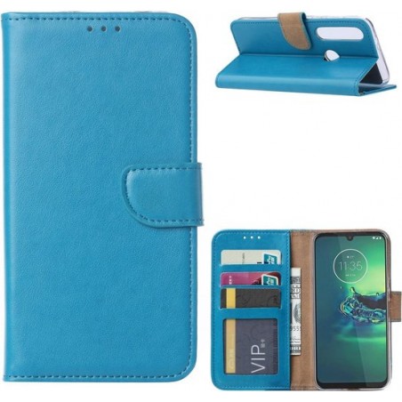 Motorola Moto G8 Plus - Bookcase Turquoise - portemonee hoesje