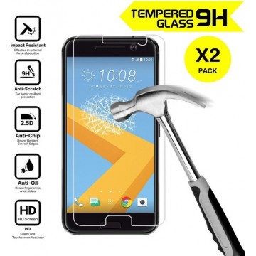 2 Stuks Pack HTC 10 glazen Screenprotector Tempered Glass  (0.26mm)
