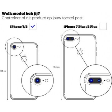 Apple iPhone 7 smartphone hoesje siliconen bumper case transparant wit