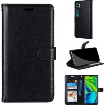 Xiaomi Mi Note 10 hoesje book case zwart
