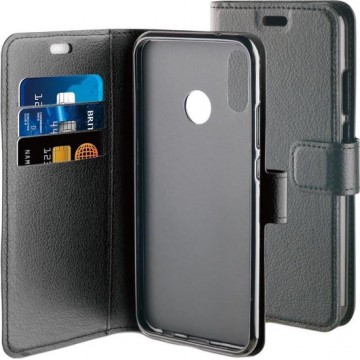 BeHello Hoesje - Gel Wallet Case Met Ruimte Voor 3 Pasjes Zwart voor Huawei P20 Lite