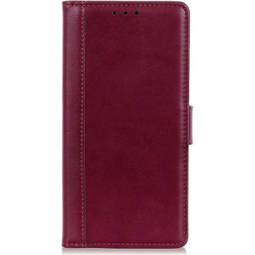 Shop4 - Sony Xperia 1 Hoesje - Wallet Case Grain Rood