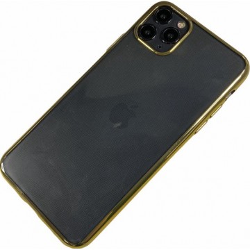 Apple iPhone 11 Pro - Silicone transparante soft hoesje Sophie goud