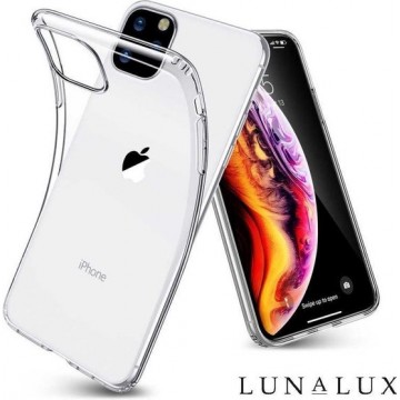 iPhone 12 (6.1)  siliconen hoesje transparant shock proof hoes case cover - Telefoonhoesje transparant - LunaLux