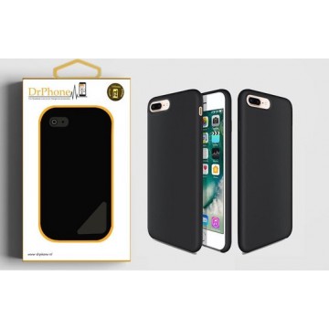 DrPhone iPhone 7 Plus / 8 Plus siliconen hoesje - TPU case - Ultra dun flexibele hoes - Zwart