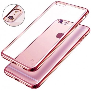 Plating Bumper Soft Flexible hoesje iPhone 6 en 6S roze