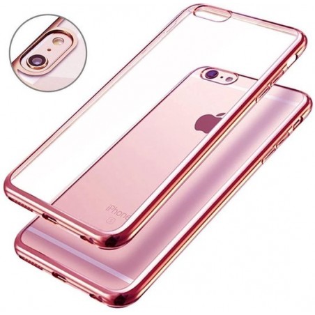 Plating Bumper Soft Flexible hoesje iPhone 6 en 6S roze