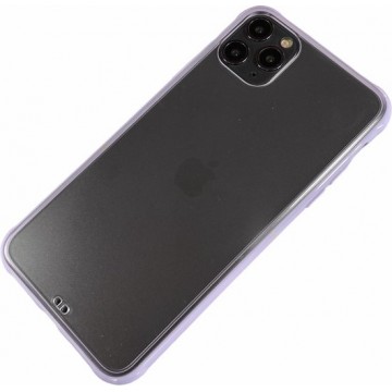 Apple iPhone 11 Pro - Silicone transparant zacht hoesje Sam paars