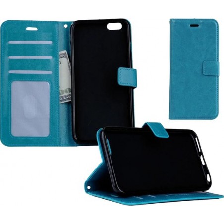 iPhone 5 Flip Case Cover Flip Hoesje Book Case Hoes Turquoise