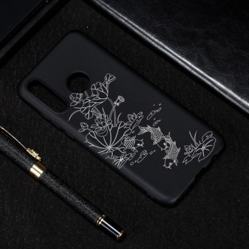 Let op type!! Lotus vijver geschilderd patroon zachte TPU geval voor Huawei P30 Lite