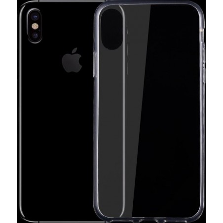 Let op type!! For iPhone X  0.75mm Ultra-thin Transparent TPU Protective Case(Transparent)