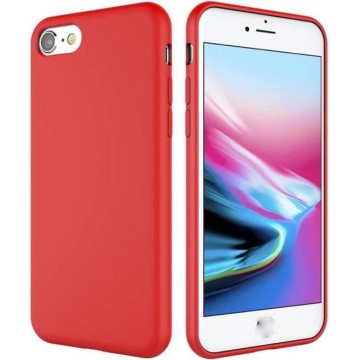 Hoesje voor Apple iPhone 7 / 8 - matte TPU cover - Rood / Red