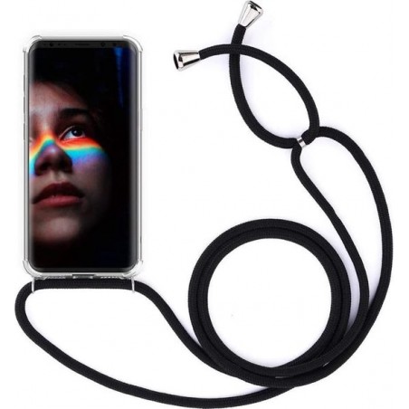 Motorla E6 Plus/ E6s Hoesje Case met Schouder Nek Draagriem - Ketting Koort Lanyard Schouder Tas