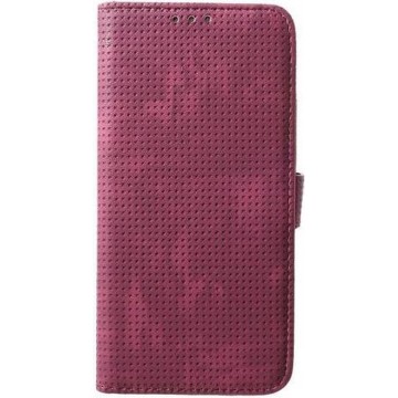 Shop4 - Samsung Galaxy S10 Hoesje - Wallet Case Mesh Dots Rood