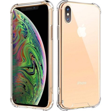 Iphone XR siliconen hoesje - Transparant iPhone XR hoesje - achterkant met valbestendige zijkanten.