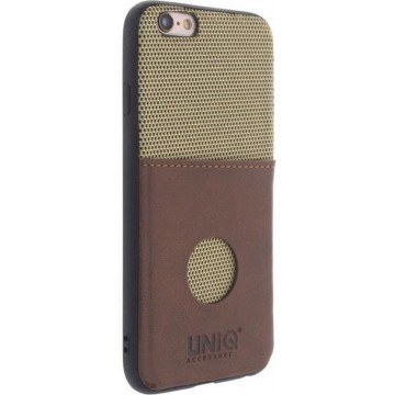 UNIQ Accessory iPhone 6 Gouden Hard Case Backcover Pasjeshouder - Bruin