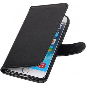 iPhone 6 / 6S hoesje - Zwart - Bookcase iPhone 6 / 6S - Flipcase - Telefoonhoesje iphone 6 - walletcase - pasjes