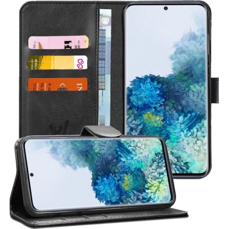 Samsung S20 Plus Hoesje - Samsung Galaxy S20 Plus Hoesje Book Case Leer Wallet - Zwart