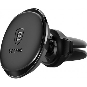 Baseus Zwarte Air Vent Magnetic Car Mount Holder with Cable Clip