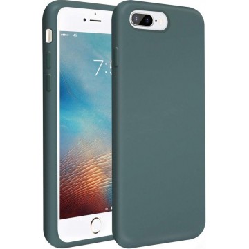Silicone case iPhone 8 Plus / 7 Plus - donkergroen