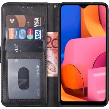 samsung a20s hoesje bookcase zwart - Samsung galaxy a20s hoesje bookcase zwart wallet case portemonnee book case hoes cover