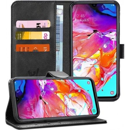 Samsung Galaxy A70 Hoesje - Book Case Portemonnee - iCall - Zwart