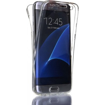 Samsung Galaxy S7 Edge Hoesje + Screenprotector - 2 in 1 Siliconen TPU Case Transparant - iCall