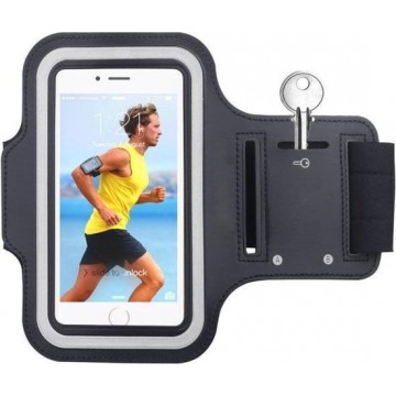 iPhone 12 Hoesje - Sportband Hoesje -  Sport Armband Case Hardloopband Zwart