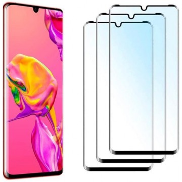 Huawei P30 Pro Screenprotector Glas - Full Curved Tempered Glass Screen Protector - 3x