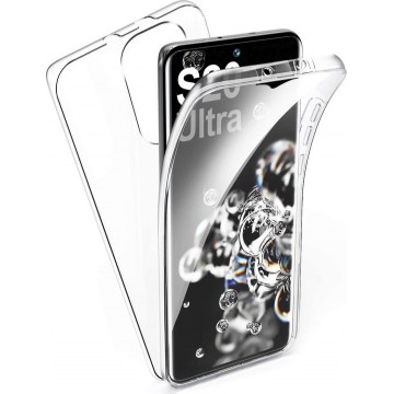 Samsung S20 Ultra Hoesje en Samsung S20 Ultra Screenprotector - Samsung Galaxy S20 Ultra Transparant 360 Case + Screenprotector