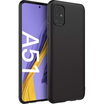 Samsung Galaxy A51 Hoesje - Zwart Siliconen Back Cover - Matte Coating - Epicmobile