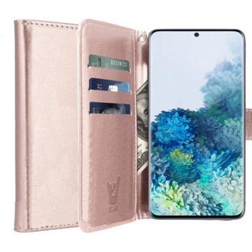 Samsung S20 Plus Hoesje - Samsung Galaxy S20 Plus Hoesje Book Case Leer Wallet - RosÃ©goud