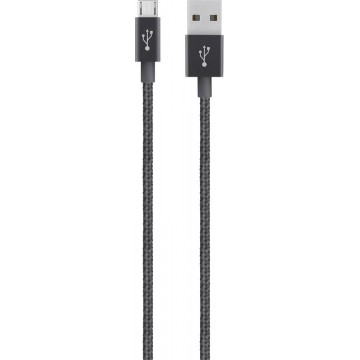 Belkin MIXIT Metallic Micro-USB naar USB Kabel - 1.2 meter - Zwart