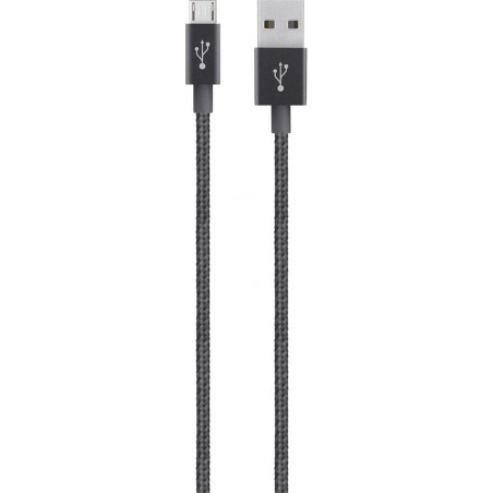 Belkin MIXIT Metallic Micro-USB naar USB Kabel - 1.2 meter - Zwart