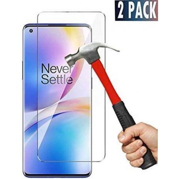 OnePlus 8 Pro Screenprotector Glas - Tempered Glass Screen Protector - 2x