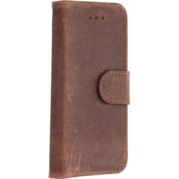 iPhone 5G/5S/SE Magnetic Fashion Leather book case hoesje Brown