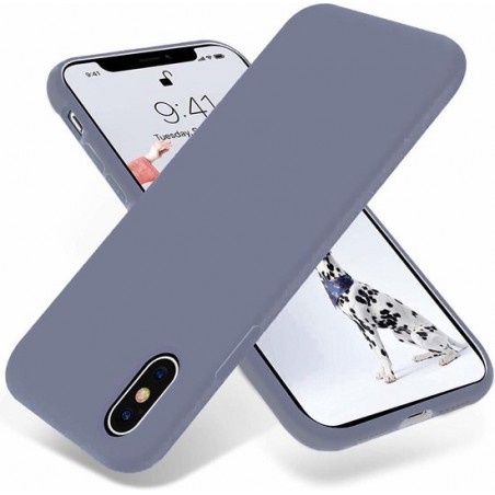 Silicone case iPhone X / Xs - lavendel grijs