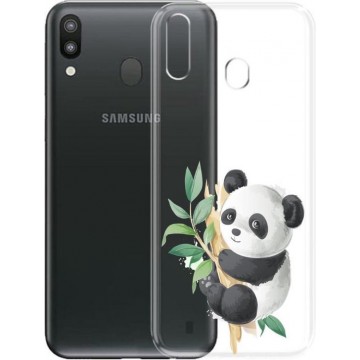 Samsung Galaxy A20E Transparant siliconen hoesje (Panda)