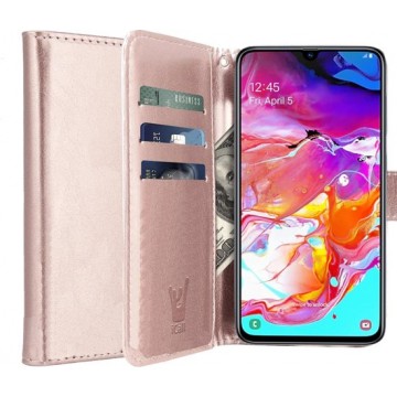 Samsung Galaxy A70 Hoesje - Book Case Portemonnee - iCall - RosÃ©goud