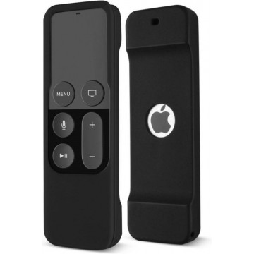 Apple TV Afstandsbediening Silicone Case Cover Hoesje geschikt voor Apple TV Afstandsbediening - Zwart
