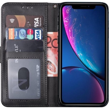 iphone xs max hoesje bookcase zwart - Apple iPhone xs max hoesje bookcase zwart wallet case portemonnee book case hoes cover