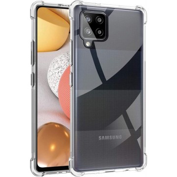 Samsung A42 Hoesje - Samsung Galaxy A42 Hoesje Transparant Shock Proof Cover Case Hoes