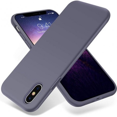 iPhone XR Siliconen Hoesje Lavendel Paars x Lila - Full Body