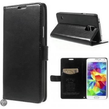 KDS Smooth Wallet case hoesje Samsung Galaxy S5 en Samsung Galaxy S5 Neo zwart