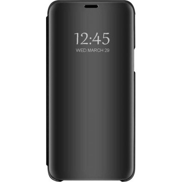 Huawei P40 Lite Hoesje - Clear View Case - Zwart
