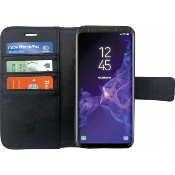 Samsung S9 Plus Hoesje - Samsung Galaxy S9 Plus Hoesje - Samsung S9 Plus Book Case Leer Wallet Zwart