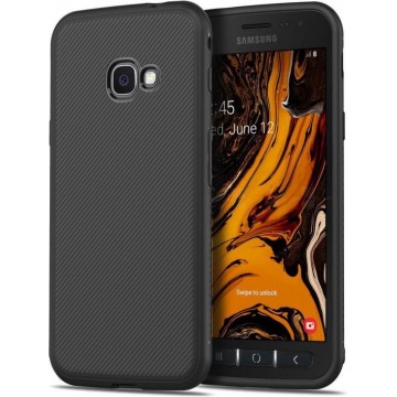 Samsung Galaxy Xcover 4(S) Twill Slim Texture Backcover Zwart