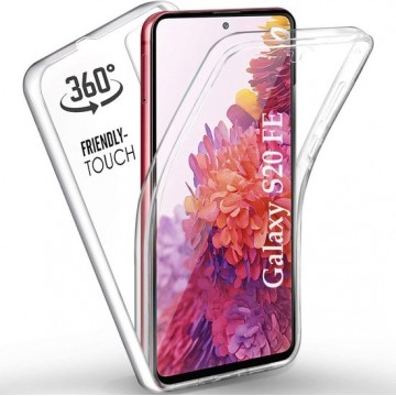 Samsung Galaxy S20 FE Dual TPU Case hoesje 360° Cover 2 in 1 Case ( Voor en Achter) Transparant