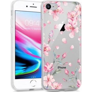 iMoshion Design voor de iPhone SE (2020) / 8 / 7 / 6s hoesje - Bloem - Roze