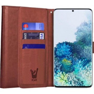 Samsung S20 Plus Hoesje - Samsung Galaxy S20 Plus Hoesje Book Case Leer Wallet - Bruin
